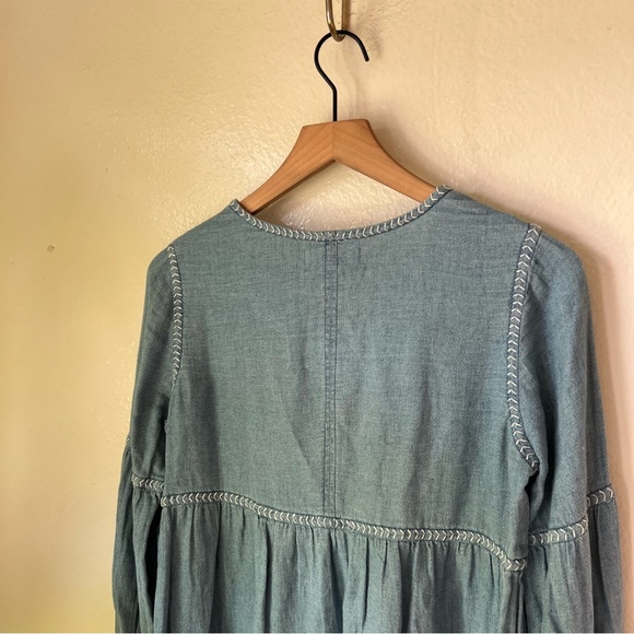 Madewell | Indigo Peasant Dress - Picture 6 of 8